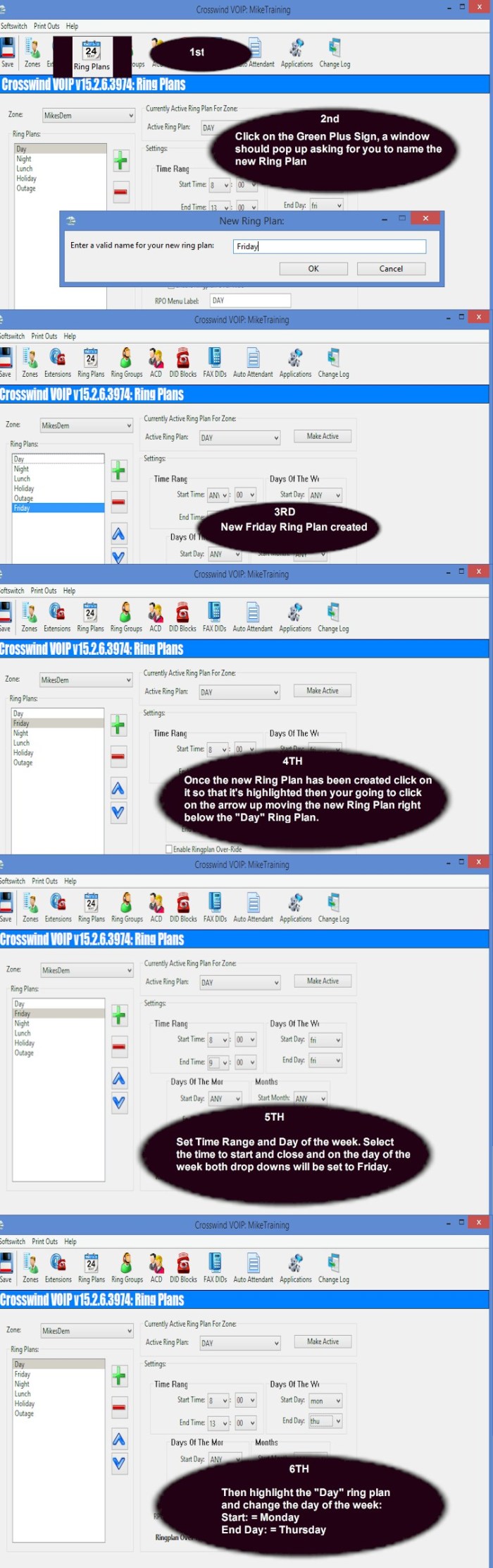 Adding a different ring plan for specific day, because it’s different from the rest of the workdays