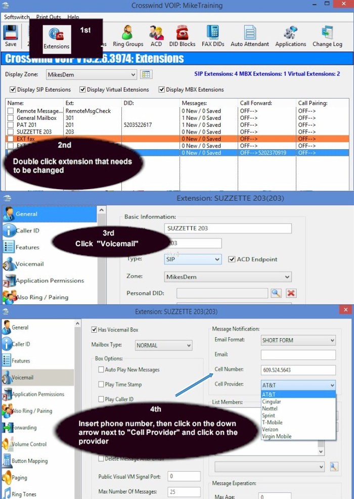 Cell phone alert on voicemail messages