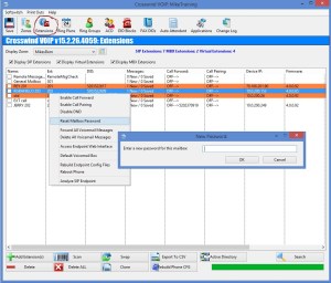 Changing voice mail password
