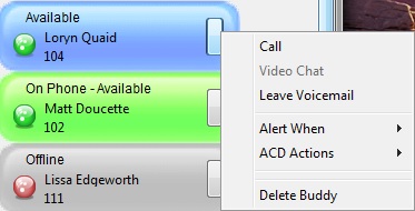communicator buddy right click