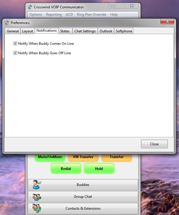 Communicator Preferences . Notifications