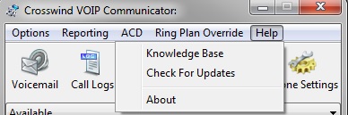 Communicator Help window